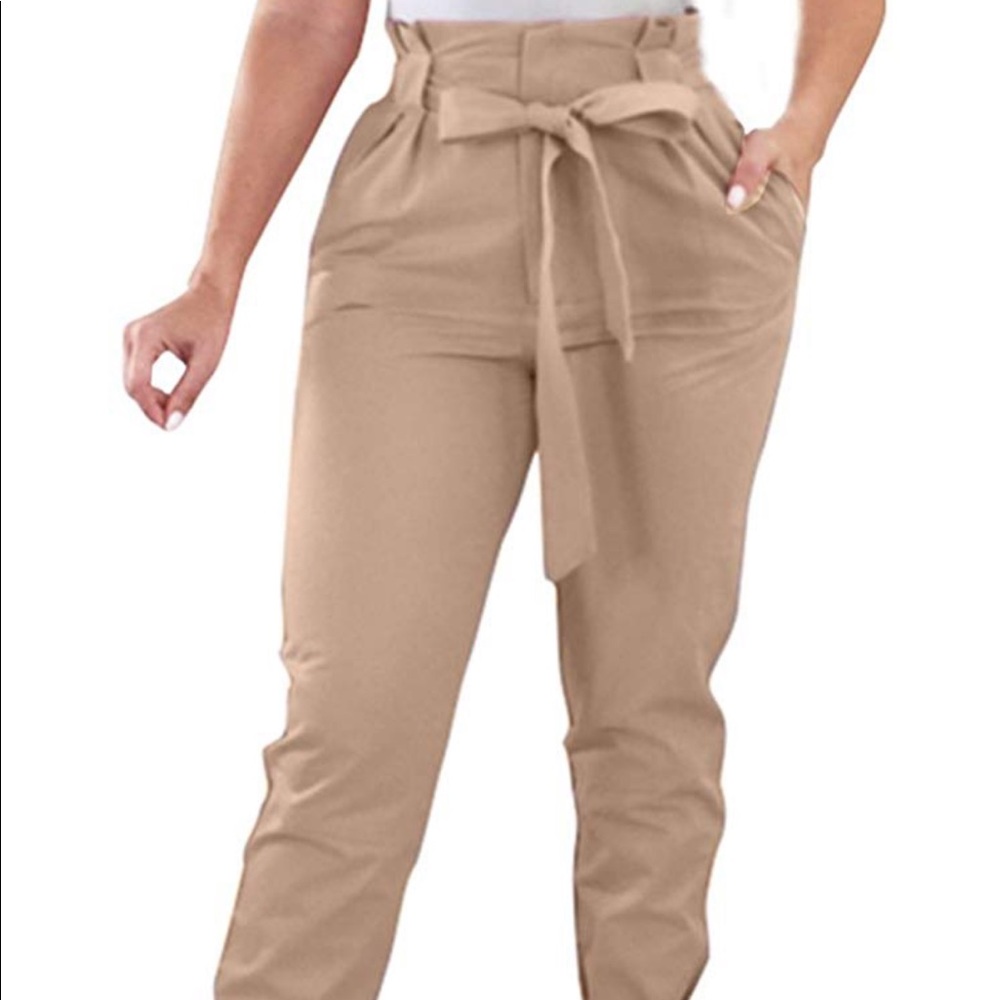 High waisted trousers